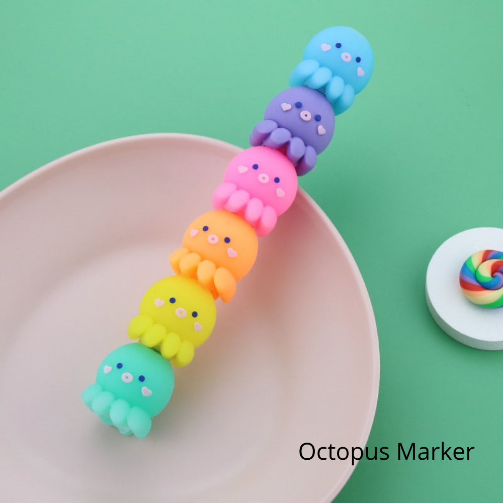 Cute Colorful Markers - Bear - Octopus - 2 Styles from Apollo Box