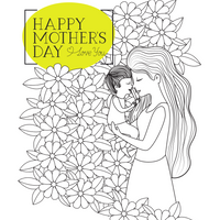 Mothers day - Coloring page